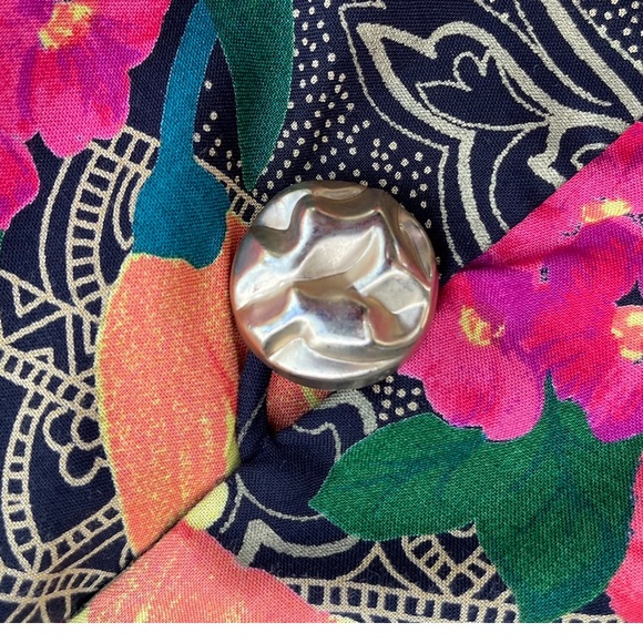 Vintage floral blazer Sz 20 jacket preloved shoulder pads positive attitude USA - Picture 6 of 9